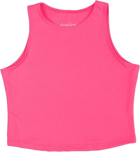 Destira Girls Dance Crop Tank Top, Super Soft Athletic Top, Ideal for Gymnastics, Yoga, Workouts, Running in Saudi Arabia