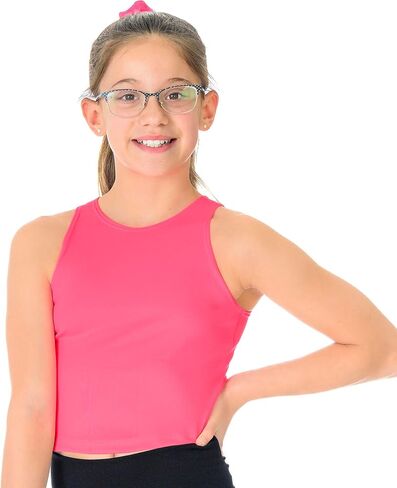 Destira Girls Dance Crop Tank Top, Super Soft Athletic Top, Ideal for Gymnastics, Yoga, Workouts, Running in Saudi Arabia