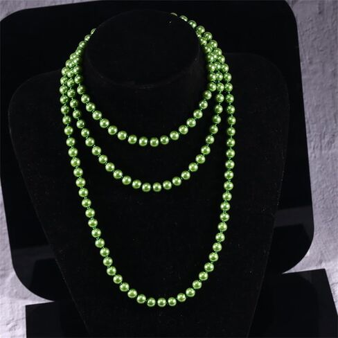 1920s Gatsby Imitation Pearl Necklace Pearl Strands Flapper Beads Necklace for Women Costume Jewelry in Kuwait