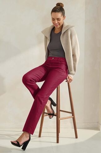 غزير الإنتاج الصحة جان جين الدنيم تبدو jeggings مستقيمة الساق العديد من الألوان سروال سروال S-xxxl in Kuwait
