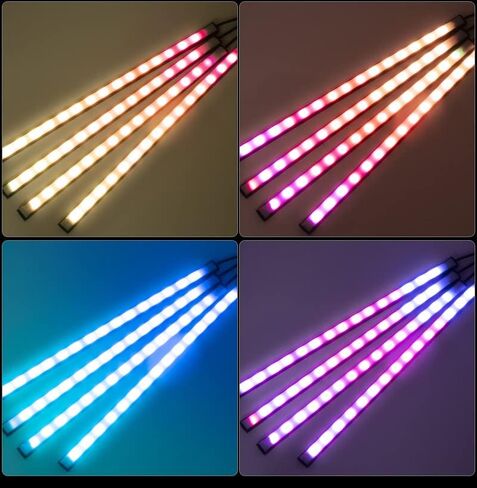 APP Controls Decorative Musical Rhythm Neon Light Strip Set for Car, Pickup Truck, Van, SUV (1to4 app Controls Dreamy Atmosphere Light Strips) in Saudi Arabia