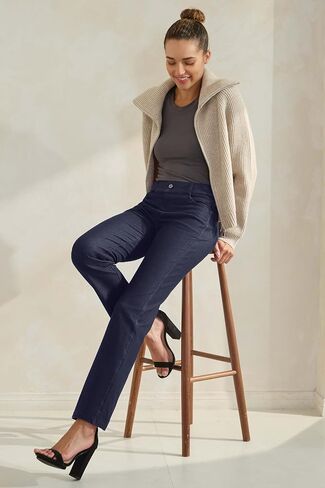 غزير الإنتاج الصحة جان جين الدنيم تبدو jeggings مستقيمة الساق العديد من الألوان سروال سروال S-xxxl in Kuwait