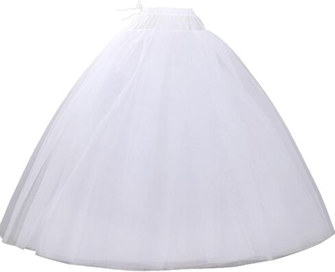A-line Hoopless Petticoat Crinoline 6 layers And 8 layers Underskirt Slips Hoopless Petticoat for Wedding Dress in Saudi Arabia
