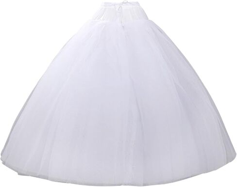 A-line Hoopless Petticoat Crinoline 6 layers And 8 layers Underskirt Slips Hoopless Petticoat for Wedding Dress in Saudi Arabia