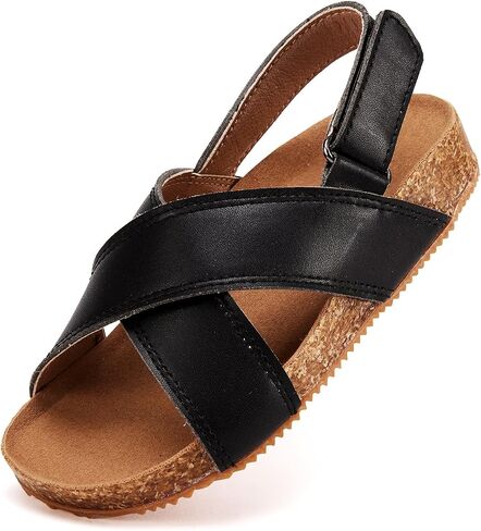BMCiTYBM Toddler Boys Girls Sandals Open Toe Arch Support Slides Adjustable Straps Cork Footbed Slippers for Indoor Outdoor in Saudi Arabia