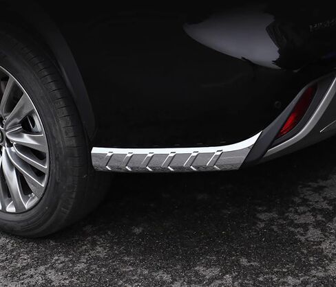 ANUNFRRE Car Accessories Fit for Toyota Highlander 2020 2021 2022 2023 Rear Bumper Corner Protection Decoration Strip Guard Plate Cover Trim (Chrome Silver) ABS 2 PCS in Saudi Arabia