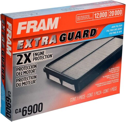 FRAM Extra Guard CA6900 Replacement Engine Air Filter for Select Infiniti and Nissan Models, Provides Up to 12 Months or 12,000 Miles Filter Protection, White in Saudi Arabia