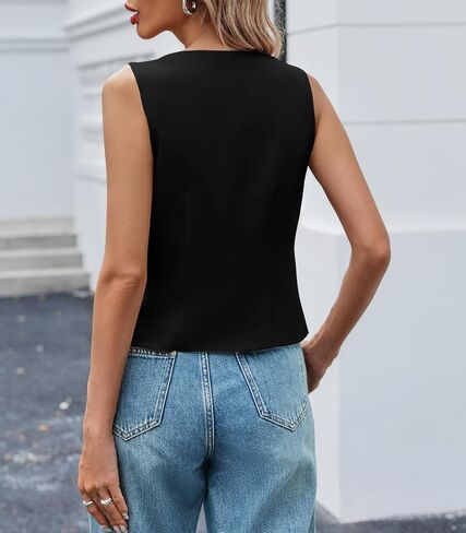 Yousify Women’s Tie Front Vest Top Summer V Neck Sleeveless Tank Tops Spring Casual Cardigan 2025 Trendy in Saudi Arabia