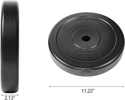 Signature Fitness Vinyl Standard 1-Inch Plate Weight Plate for Strength Training and Weightlifting, Pairs or Sets in Kuwait