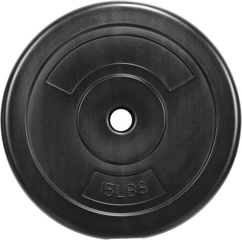 Signature Fitness Vinyl Standard 1-Inch Plate Weight Plate for Strength Training and Weightlifting, Pairs or Sets in Kuwait