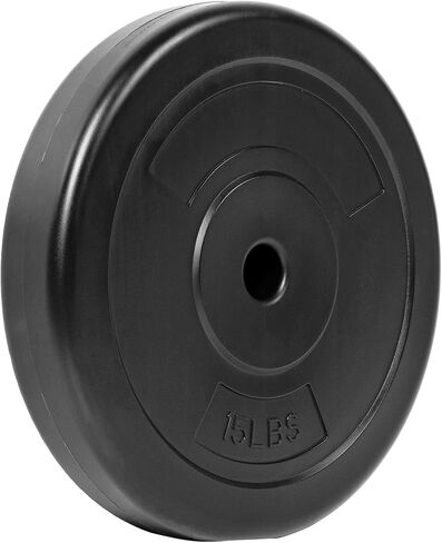 Signature Fitness Vinyl Standard 1-Inch Plate Weight Plate for Strength Training and Weightlifting, Pairs or Sets in Kuwait