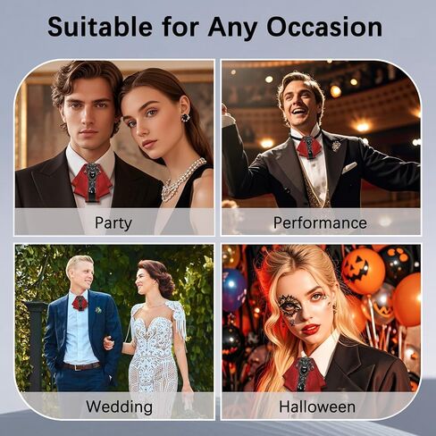 Bow Ties for Men Women, Pre-tied Bow Tie Crystal Rhinestone Bowties Men Women Wedding Party Banquet Prom Daily Work in Kuwait
