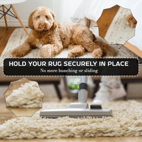 12 Pcs Rug Grippers, Double Sided Non Slip Washable Rug Tape Grip Carpet Corner for Hardwood Floors and Tiles,Reusable Washable Grippers for Rugs (Clouds) in Saudi Arabia
