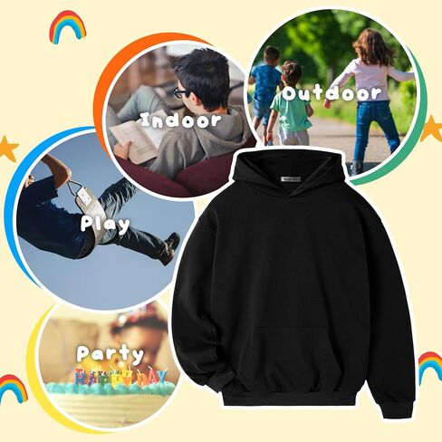 Ohoo Youth Hoodie Sweatshirt Soft Lightweight Kids Pullover Hoodies for Boys Girls in Saudi Arabia
