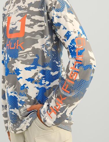 أيقونة Huk Boys 'KC Scott Hoodie ، قميص صيد مقنعن الأداء in Saudi Arabia