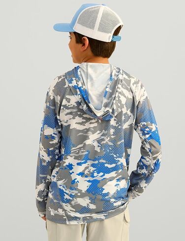 أيقونة Huk Boys 'KC Scott Hoodie ، قميص صيد مقنعن الأداء in Saudi Arabia