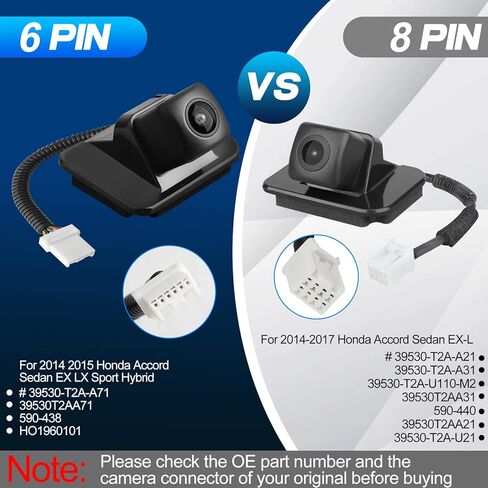 B.ZSSY Accord Back Up Rear View Camera for 2014-2017 Honda Accord Sedan EX-L Parking Assist Rear Camera Replace for 39530T2AA21,39530T2AA31,39530-T2A-A21 in Kuwait