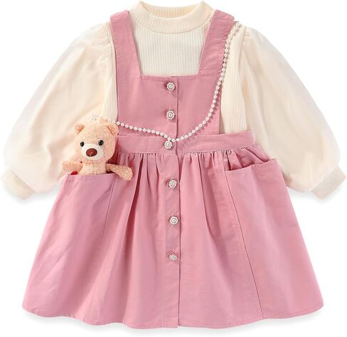 Peacolate 4-8T Summer Little Girls 2pcs Clothing Set T Shirt and Denim Skirt in Saudi Arabia
