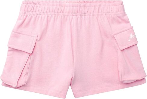AEROPOSTALE Girls' Fleece Cargo Shorts - Soft Stylish Casual Active Shorts with Elastic Waist and Side Pockets (Sizes: 7-16) in Kuwait