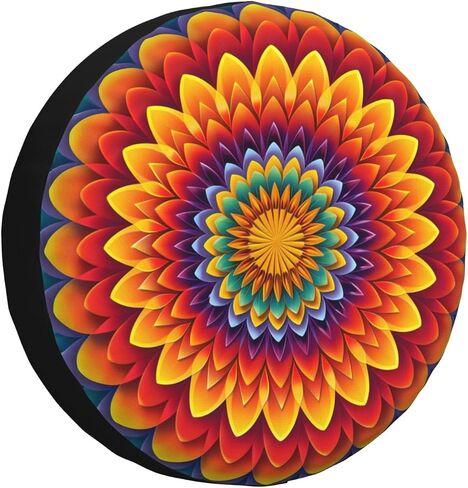 Mountain Lake Tree Landscape Spare Tire Cover Weatherproof Universal Wheel Protectors Wheel Covers for RV Camper Travel Trailer SUV Truck 15 Inch in Saudi Arabia