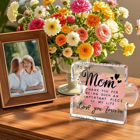 Gifts for Mom, Mom Gifts, Mom Birthday Gifts from Daughter, Birthday Gift for Mom, Mom Gifts from Daughters Son, Cool Mom Gift Ideas Acrylic Present for Mothers Day Birthday in Saudi Arabia