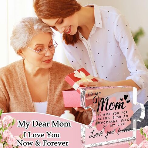Gifts for Mom, Mom Gifts, Mom Birthday Gifts from Daughter, Birthday Gift for Mom, Mom Gifts from Daughters Son, Cool Mom Gift Ideas Acrylic Present for Mothers Day Birthday in Saudi Arabia