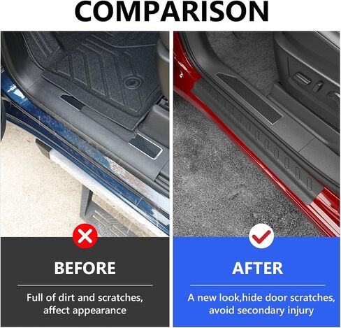 Exterior Door Sill Protector Compatible with 2019-2025 Chevy Silverado GMC Sierra 1500 Door Sill Guard Replacement for 2019-2025 Chevy Silverado Accessories in Kuwait