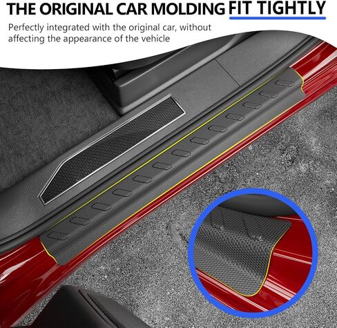 Exterior Door Sill Protector Compatible with 2019-2025 Chevy Silverado GMC Sierra 1500 Door Sill Guard Replacement for 2019-2025 Chevy Silverado Accessories in Kuwait