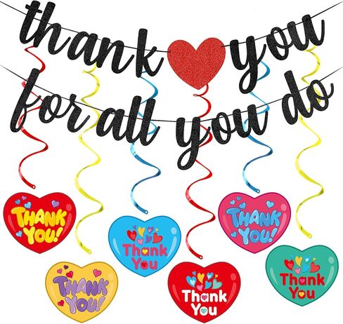 Gold Thank You for All You Do Banner Thank You Teachers Banner Teacher Appreciation Banner Employee Appreciation Banner Teacher/Employee Appreciation Decorations in Saudi Arabia