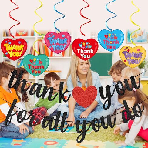 Gold Thank You for All You Do Banner Thank You Teachers Banner Teacher Appreciation Banner Employee Appreciation Banner Teacher/Employee Appreciation Decorations in Saudi Arabia