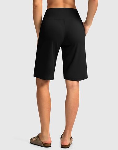 G Gradual Women's Bermuda Shorts with Pockets 11" Knee Length Stretch Comfy Drawstring Long Shorts for Women Summer Walking in Saudi Arabia