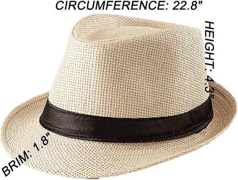 Straw Fedora Hat for Women Men Panama Hat Short Brim Summer Sun Hat in Saudi Arabia