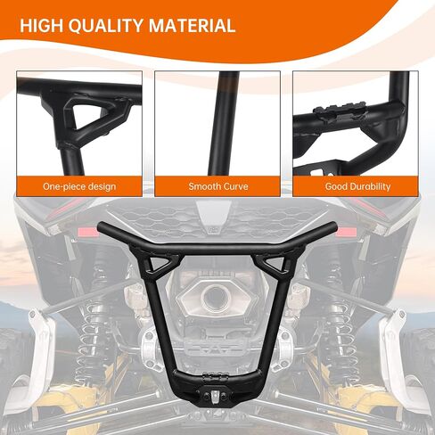 المصد الخلفي من قطعة واحدة متوافقة مع 2024+ Can-Am Maverick R X RS Associors Highted Duty Brush Guard Protector الخلفي ل Can Am Maverick R 2024+ in Kuwait
