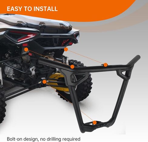 المصد الخلفي من قطعة واحدة متوافقة مع 2024+ Can-Am Maverick R X RS Associors Highted Duty Brush Guard Protector الخلفي ل Can Am Maverick R 2024+ in Kuwait