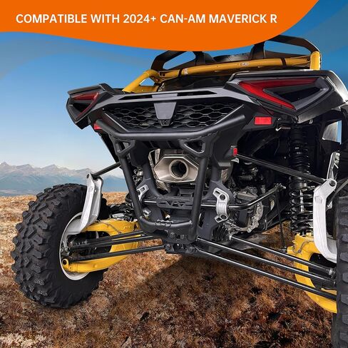 المصد الخلفي من قطعة واحدة متوافقة مع 2024+ Can-Am Maverick R X RS Associors Highted Duty Brush Guard Protector الخلفي ل Can Am Maverick R 2024+ in Kuwait