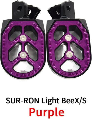 أوتاد قدم الدراجة الترابية لبرون لايت Bee X S Segway X160 x260 ، جميع الدواسات على مساحة القدم من ألومنيوم ، ومسافر ركاب الدراجات النارية المضادة للانزلاق ، وقطع غيار استبدال Sur Ron ، وملحقات Suron المعدلة ، والأرجواني in Kuwait