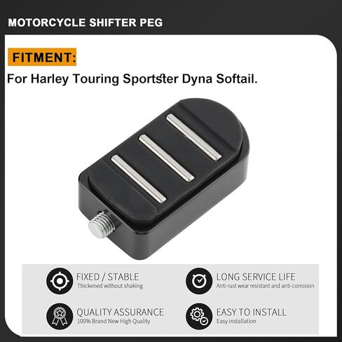 Heel Toe Shifter Peg Streamliner Shift Peg for Harley Touring Road King Street Glide Road Glides Sportster 883 1200 Dyna Street Bob Softail Fatboy Breakout FL (Black) in Kuwait