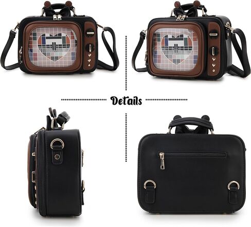 Retro TV Shaped Ita Bag Backpack Small Pin Display Bag with Inserts Cute Ita Crossbody Bag for Enamel Pins Display in Kuwait