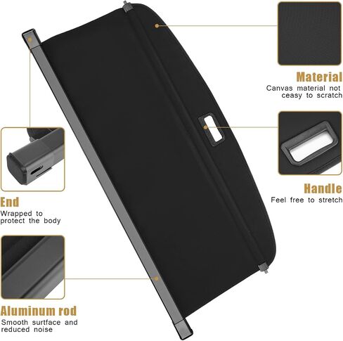 Cargo Cover fit for Nissan Rogue 2021 2022 2023 2024 for Retractable Trunk Rear Security Cover Shielding Shade with Nissan Rogue 2021-2024 Trunk Cover,Trunk Security Shade in Saudi Arabia