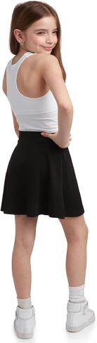 Sweet Hearts Girls Skater Skert - Thight Wehist Stretch Flare Mini Mini Tramply Viorts for Girls: Made in USA (الأحجام: 5-18) in Kuwait