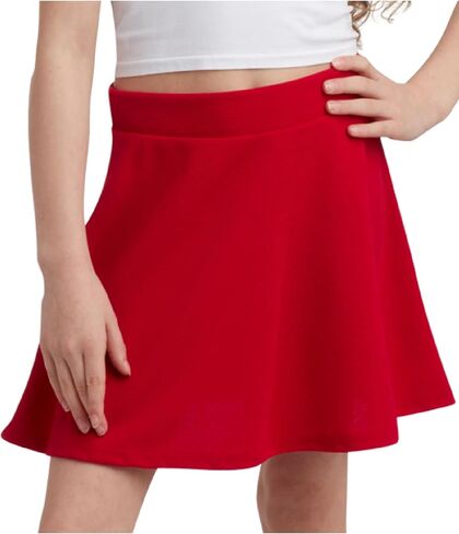 Sweet Hearts Girls Skater Skert - Thight Wehist Stretch Flare Mini Mini Tramply Viorts for Girls: Made in USA (الأحجام: 5-18) in Kuwait