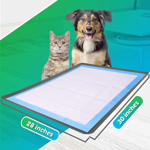 Skywin Dog Pad Holder Tray for 30 x 36 Inches Training Pads - Easy to Clean and Store Perfect for Dog Potty Tray – Silicon Wee Wee Pad Holder, No Spill Pee Pad Holder for Dogs (Grey) in Saudi Arabia