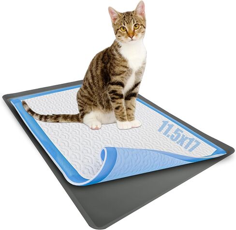 Skywin Dog Pad Holder Tray for 30 x 36 Inches Training Pads - Easy to Clean and Store Perfect for Dog Potty Tray – Silicon Wee Wee Pad Holder, No Spill Pee Pad Holder for Dogs (Grey) in Saudi Arabia