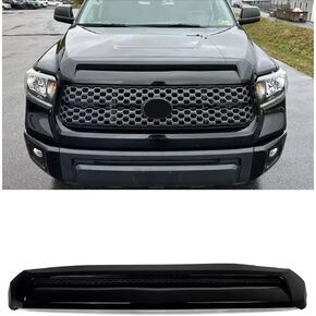 Hood Scoop Bulge صب متوافق مع 2014-2021 Toyota Tundra Matte Black Front Grille Trim Place for 76180-0C030،761800C030