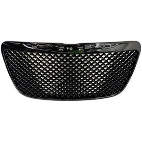 For 2011-2014 Chrysler 300 / 300C Gloss Black Front Upper Grille Mesh Bentley Style SRT Compatible/Replacement