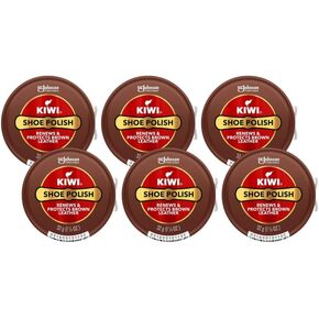 Kiwi 1-1/8 أوقية تلميع الأحذية البني (حزمة - 6)