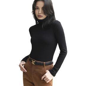 Turtle Necks Tops for Women 2025 Cute Knitted Warm Fitted Sweater Business Outfits Turtleneck Sweaters for Women