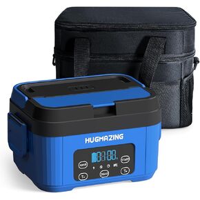 Cordless Electric Lunch Box – Rechargeable Self-Heating Food Warmer with 1100ML SS Container, Battery-Powered Heated Lunch Box, Perfect for Travel, Office Meals for Adults, Men & Women