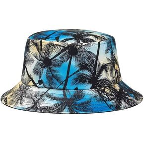 One Love Music Reggae Rasta Bucket Hat Summer Travel Beach Sun Hats Outdoor Cap for Women Man