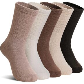 Dosmart Kids Girls Boys Socks الشباب في سن المراهقة الرياضة الرياضية الرياضية لينة الجوارب طاقم القطن الناعم التنفس 5 أزواج